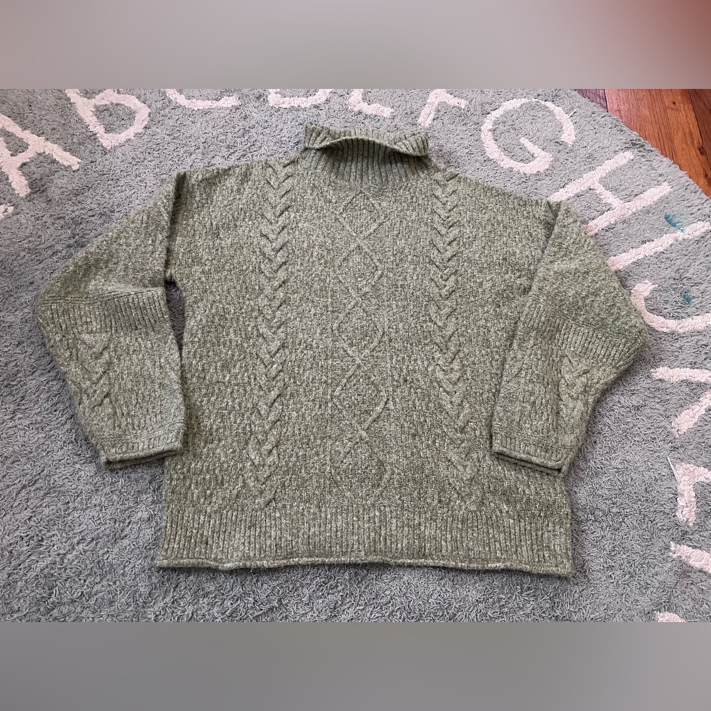 Universal Thread Women's Olive Cowl Neck Sweater